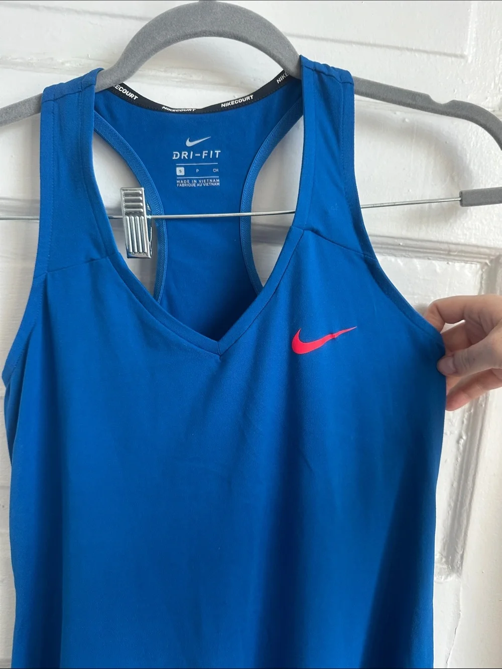 Nike Blue Tennis Dress with Pink Swoosh